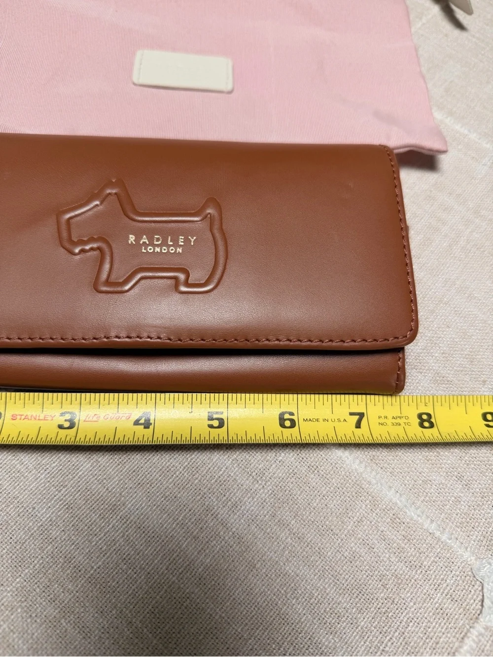 RADLEY LONDON Chestnut Brown Leather Continental Wallet with Scottie Dog Motif